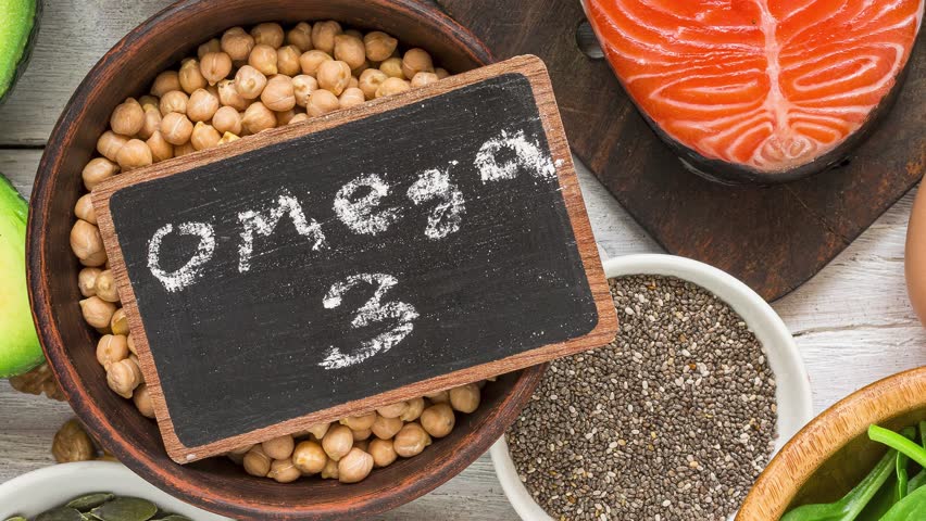 Food rich in omega 3 fatty acid and healthy fats. Healthy keto and low carb diet eating concept. top view