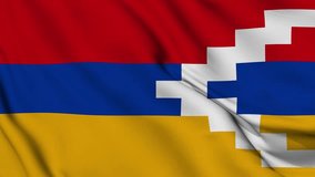 Artsakh Waving Flag Realistic Animation Video