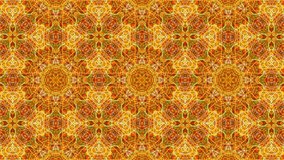 Abstract colorful kaleidoscope background video. Psychedelic seamless loop background.
