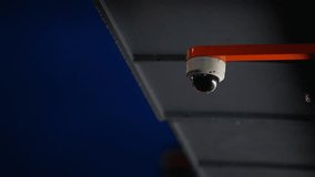 Keeping the office secure: Modern CCTV cameras on wall