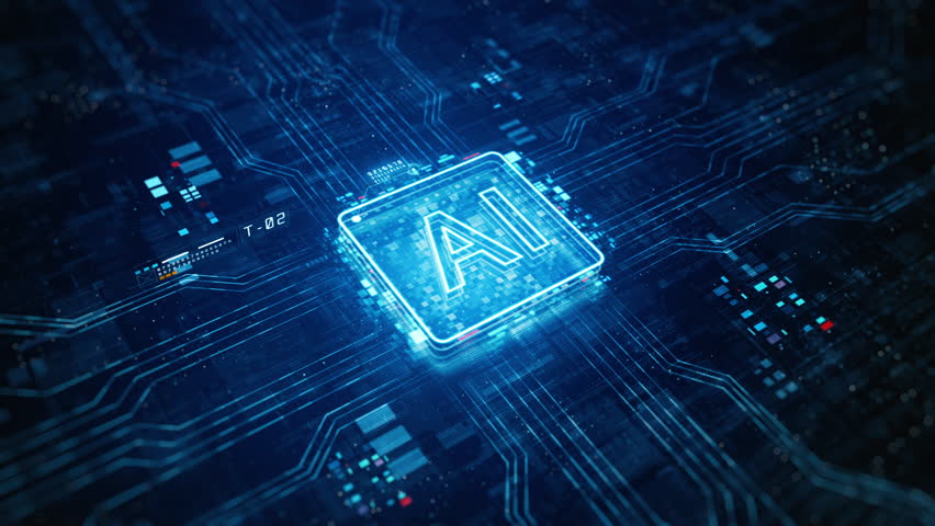 Artificial intelligence concept. Brain over circuit board. Chatbot and learning modern computer technology, Technology digital abstract background 4k - Powered by Shutterstock - Get 15% off with code: PIKWIZARD15