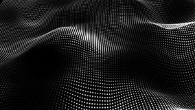 Abstract and technology dots wave background. Dot pattern with halftone effect. abstract wave technology background with black color digital Dot background animation.
