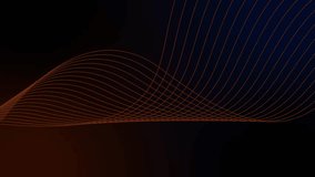 Gradient color wavy lines abstract minimal elegant motion background. Seamless looping. Video animation Ultra HD 4K .