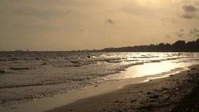 beautiful sunset with sea beach footage videos 2023.