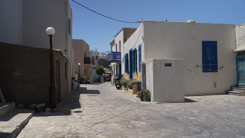 Buildings in Mandraki Town, Nisyros Island, Dodecanese, Greek Islands, Greece, Europe