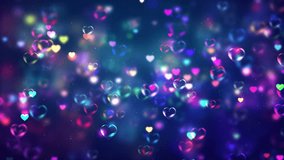 Beautiful purple multicolored gradient heart abstract background