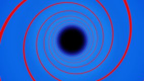 Red and Blue Hypnotic Spiral Tunnel Background VJ Loop in 4K