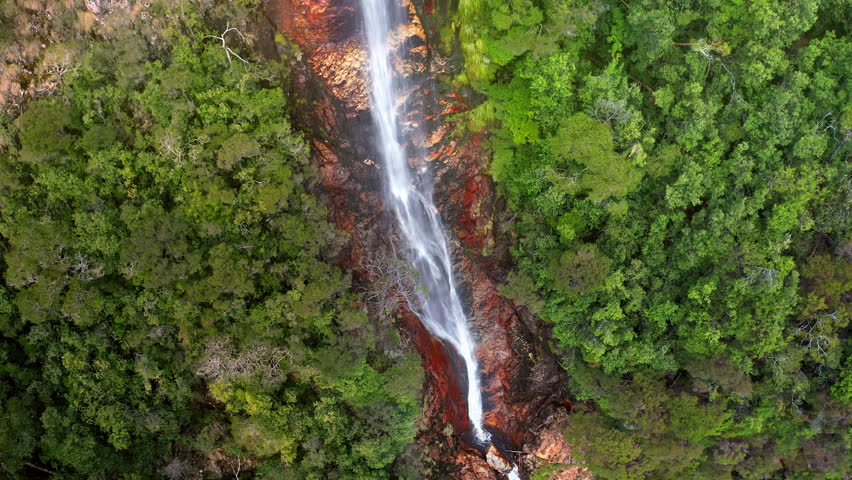 Waterfall in Tasmania. Australia travel destination and landmark Montezuma falls Royalty-Free Stock Footage #1110015451