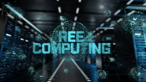 Green Computing. IT Administrator Activating Modern Data Center Server with Hologram. - Powered by Shutterstock - Get 15% off with code: PIKWIZARD15