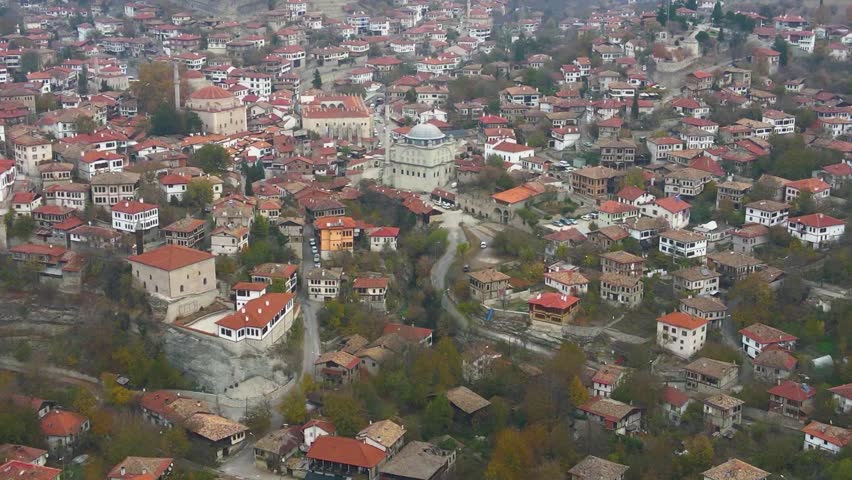 View of the historical wooden Ottoman mansions in the Safranbolu district of Karabük province, which is on the UNESCO heritage list