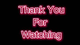 3D animation to say thank you for watching your uploaded video