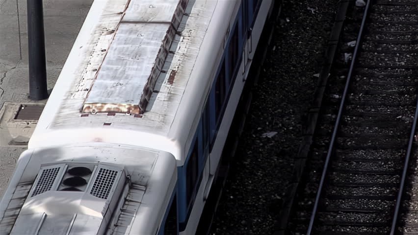 Urban Transportation Network With Passenger Train Entering City Station, Buenos Aires, Argentina