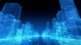 Accelerating into the Future, High-Tech Cyber City Roads Symbolize Advancements in Technology and Business in a Futuristic Urban Environment - Powered by Shutterstock - Get 15% off with code: PIKWIZARD15