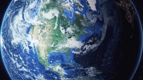 Earth zoom in from space and focus on Schmalkalden, Germany. 3D Animation. Stock video footage. Background for travel intro.