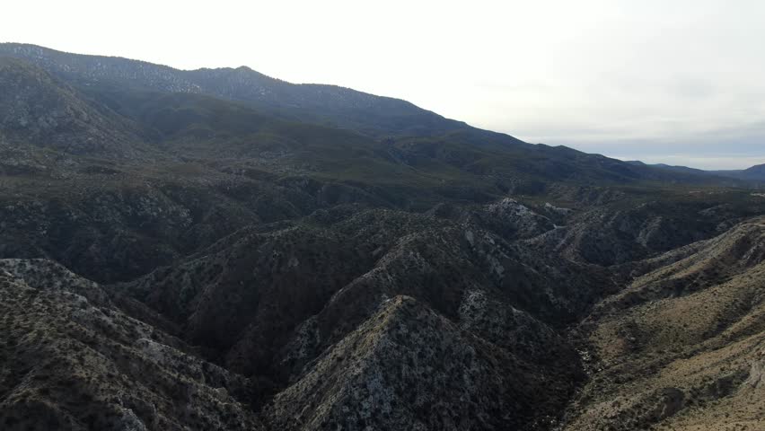 Aerial view of the wild landscape of the California Indian Reservation National Park, USA