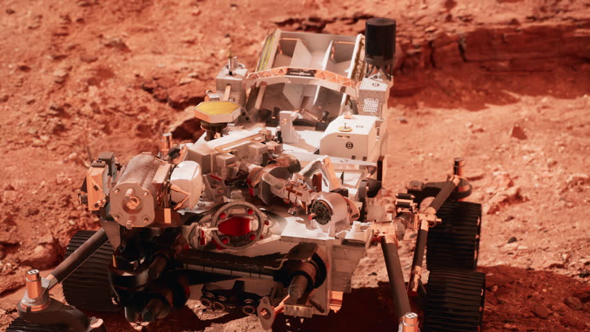 Mars Rover Perseverance exploring the red planet. Elements of this image furnished by NASA.