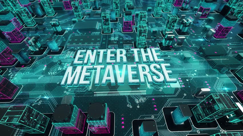 Enter The Metaverse with digital technology hitech concept | Shutterstock HD Video #1110061279