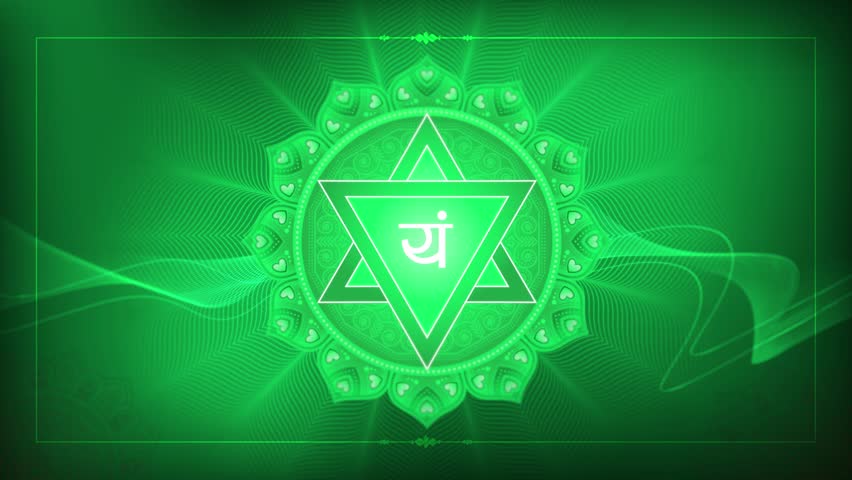 Awakening the Heart or Anahata  Chakra Symbol-Vibrant 4K Video Animation