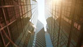 High Rise Buildings with Modern Architecture in Large City Metropolis. POV View of Skyscraper Banks Buildings in the Hong Kong City. Business and Finance Concept. - Powered by Shutterstock - Get 15% off with code: PIKWIZARD15