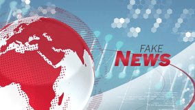 animation of fake news text, globe network of connections and data processing - Powered by Shutterstock - Get 15% off with code: PIKWIZARD15