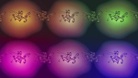 Motion footage background with colorful elements. Flowers. Vintage. Flag style. Video. Template. Gradient.
