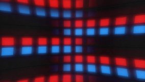 abstract backgrounds red - blue  series colorful design neon squares grid lights spots floods screen stage show futuristic technology glowing neon lamps animation .