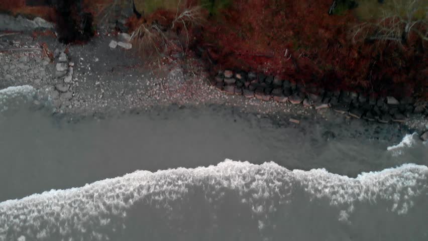 Suburban Ontario Neighbourhood by Lake Ontario on a cloudy day in the fall
