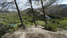 Exploring Guadalhorce River, fluvial place at Spain