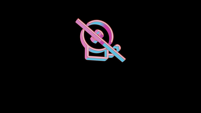 Bright bell school slash icon is jumping merrily. Retro style. Alpha channel black. Looped from frame 120 to 240, Alpha BW at the end