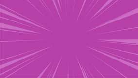 High-speed abstract speed lines animation. Cartoon animated white speed lines on a pink background in a seamless loop of motion graphics