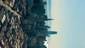 San Francisco skyline. Financial District. Aerial view. California, United States. Futuristic city skyline. Aerial vertical, vertical video background. - Powered by Shutterstock - Get 15% off with code: PIKWIZARD15