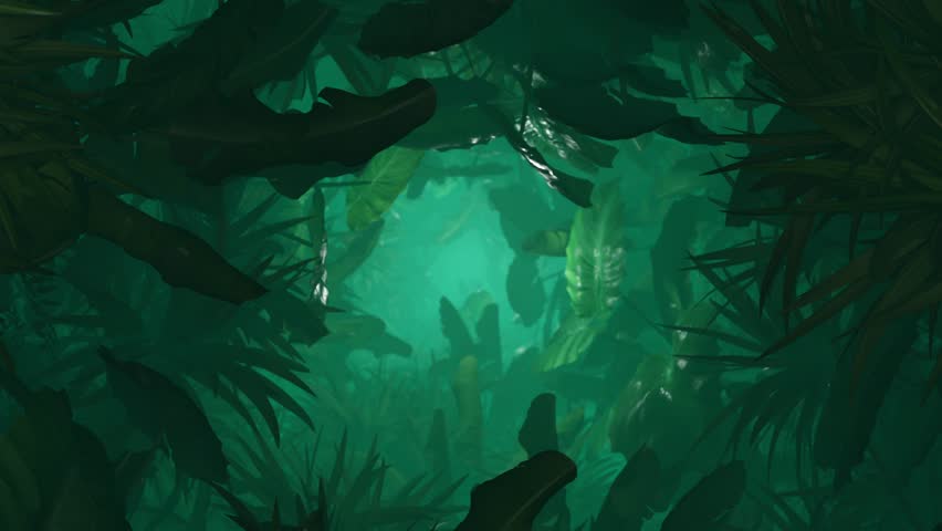 A walk through the jungle. Infinitely looped animation.