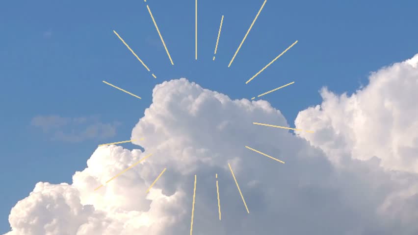 its a good day today writen on cloud sunny day