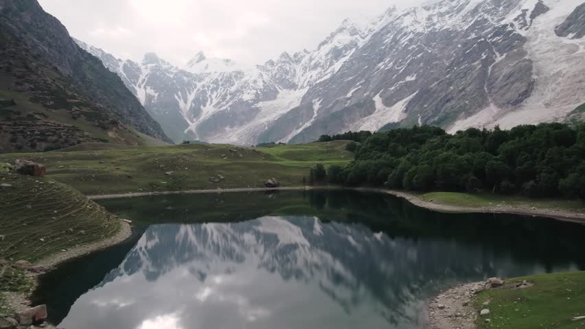 Panoramic view of beautiful lake landscape. Beautiful colorful summer spring natural landscape with a lake 