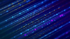 Abstract Futuristic Blue Colorful Shiny Blurry Focus Slanting Diagonal Dotted straight Hair Lines Background Motion, Seamless Loop - Powered by Shutterstock - Get 15% off with code: PIKWIZARD15