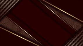 Animated Simple and modern luxury golden lines Red background, minimal background	