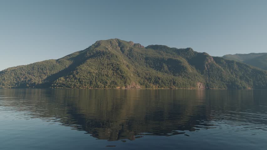 Lake Crescent a deep beautiful pristine waters lake in Olympic National Park in Washington, USA