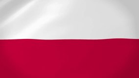 Poland Waving Flag Realistic Animation Video
