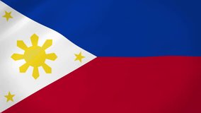 Philippines Waving Flag Realistic Animation Video