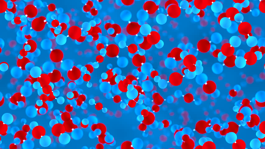 Co2 Atom molecule 3D LOOP TILE background soup stylised. This animation of Carbon molecules or atoms is loopable and tileable and can create an infinite seamless molecular background texture.