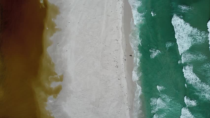 Aerial view of Noordhoek Long Beach in Cape Town, South Africa