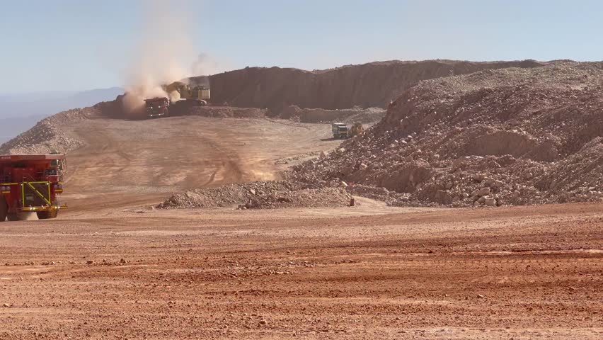 A big operation and minning truck in a mine of Atacama Chile