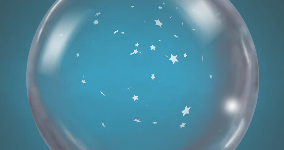 Animation of snow globe over snow falling on blue background. Christmas, tradition and celebration concept digitally generated video. Royalty-Free Stock Footage #1110214247