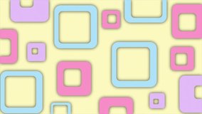 Animated Simple classy moving Colorful squares on minimal white background	
