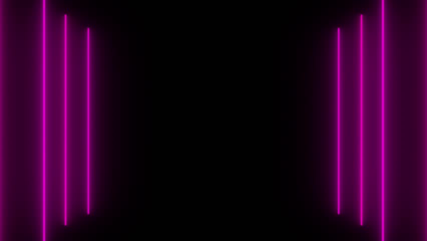 3d animation, abstract black background with pink rose violet blue neon lines and disappear
Neon lights blank empty space for titles and presentation, technology style deisgn backdrop