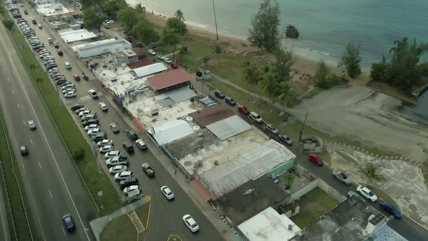 kioskos de luquillo aerial drone footage fortuna beach puerto rico 4k24