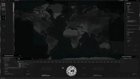 Futuristic Software interface scanning the world map. Army Software interface scanning the designated location. Interface of the modern software accessing the satellite camera after scanning. Radar. - Powered by Shutterstock - Get 15% off with code: PIKWIZARD15