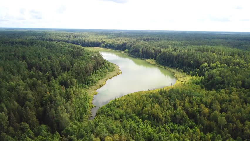 Beautiful landscape of Lake Melkoye Strunovo