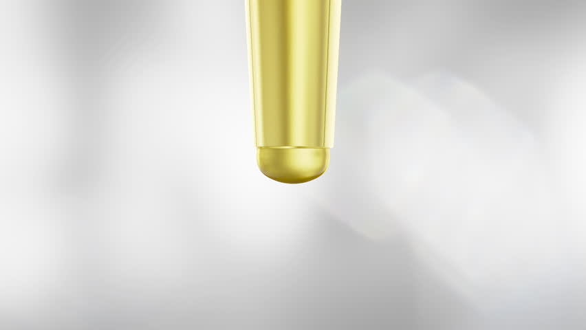 Cosmetic pipette with Cosmetic Essence Serum, Oil Liquid drop on a white background. | Shutterstock HD Video #1110269459