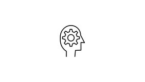 man outline icon animation with white background.